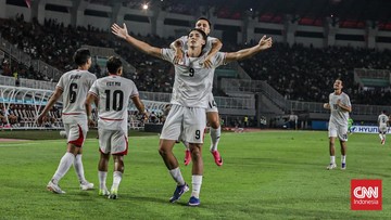 Timnas Indonesia menang telak 5-1 atas Kamboja dalam laga grup A Piala AFF 2026. (CNN Indonesia/Febria Adha L)