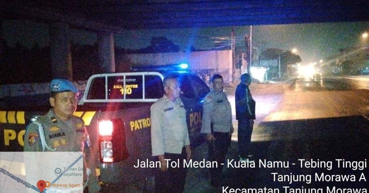 Personil Polresta Deliserdang patroli (sumber Humas)