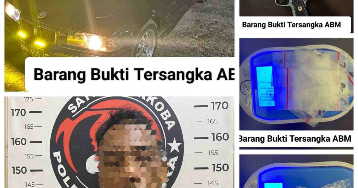 Sabu 16,4 Gram dan Airsoft Gun Jadi Barang Bukti Penangkapan Pengedar Narkoba di Batu - Bara