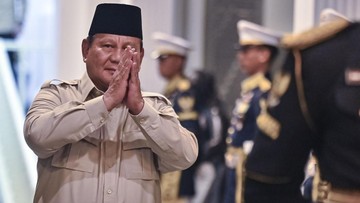 Presiden RI Prabowo Subianto mengundang ulama, pimpinan ormas Islam, hingga pimpinan pondok pesantren ke Istana Kepresidenan Jakarta, Kamis (5/3). (ANTARA FOTO/BAYU PRATAMA S).