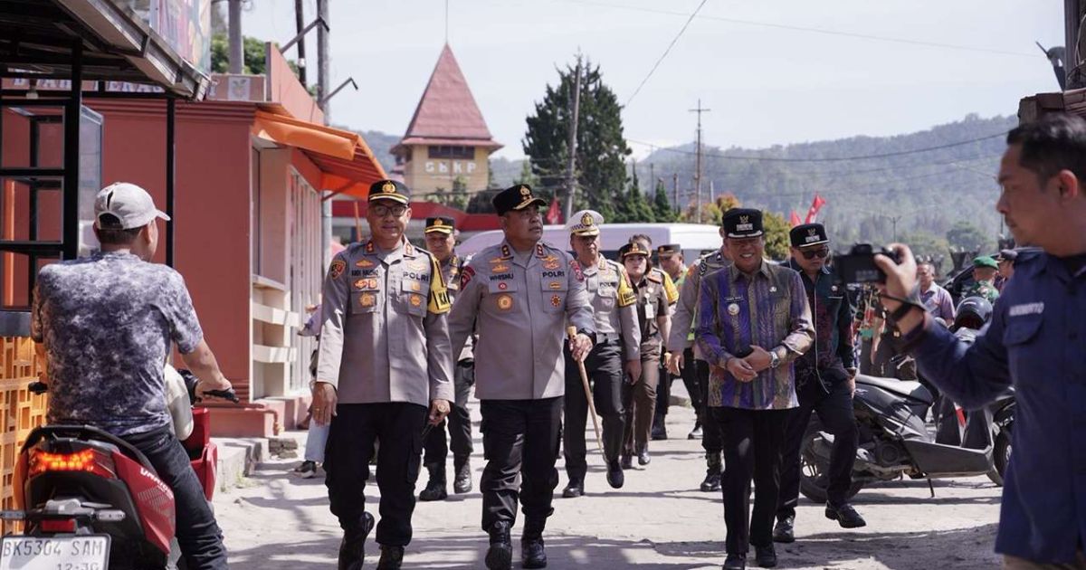 Kapolda Sumut tengah tinjau Operasi Ketupat Toba 2026 di Berastagi