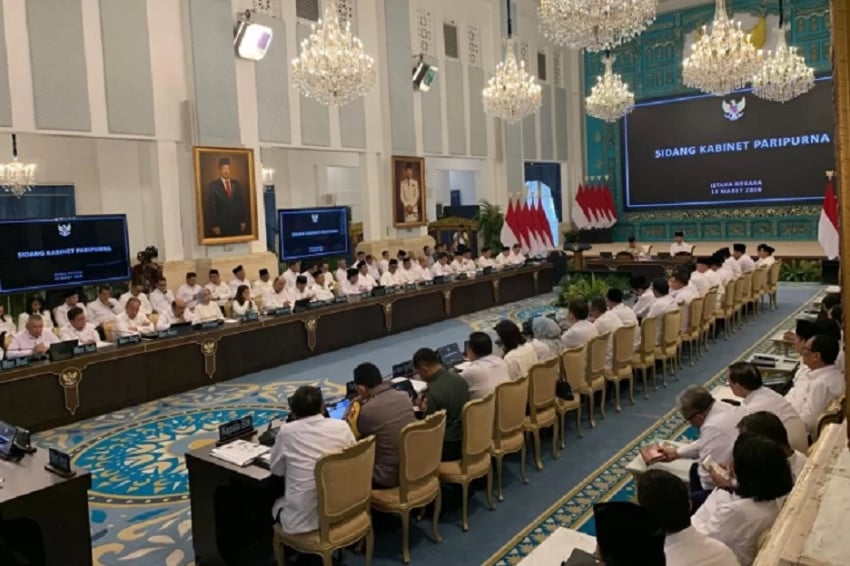 Isu reshuffle Kabinet Merah Putih Pemerintahan Presiden Prabowo Subianto-Gibran Rakabuming Raka kembali mencuat. Foto/SindoNews