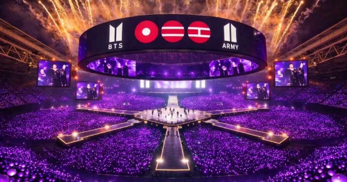 Pecah! Penonton Konser Pembuka Tur Dunia BTS di Goyang Stadium Tumpah Ruah!