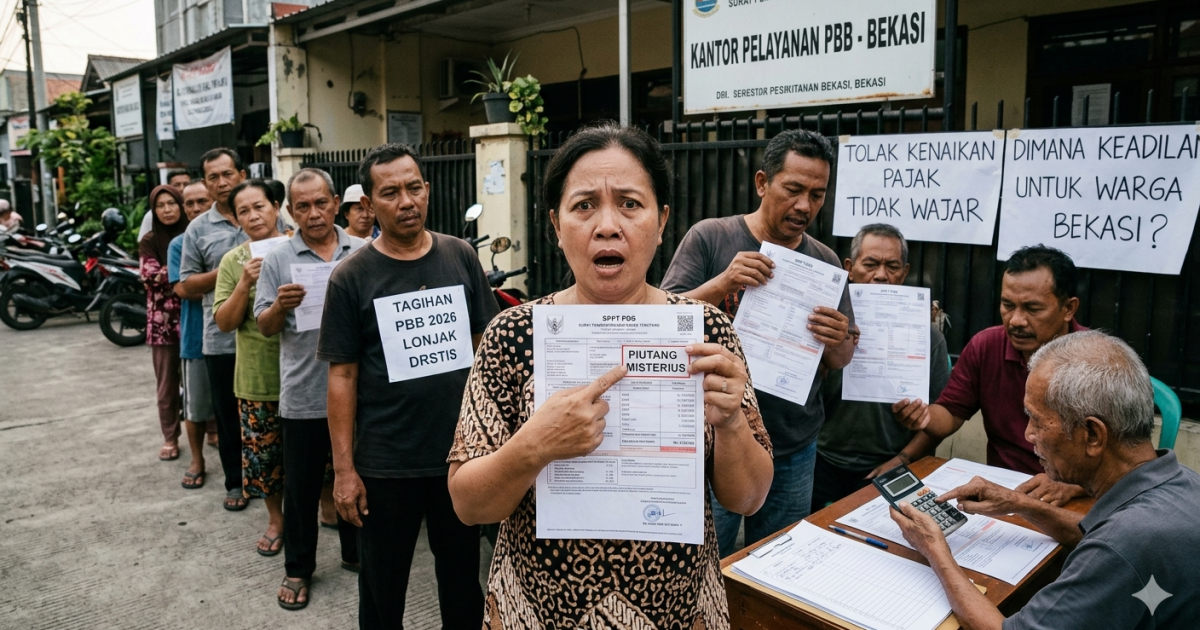 Tagihan PBB 2026 di Bekasi Mendadak Melejit: Warga Temukan “Piutang Misterius” hingga Ratusan Juta