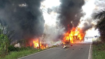 Misteri Lubang Jalan Diduga Pemicu Bus ALS Adu Banteng dengan Truk BBM di Sumsel, 16 Tewas