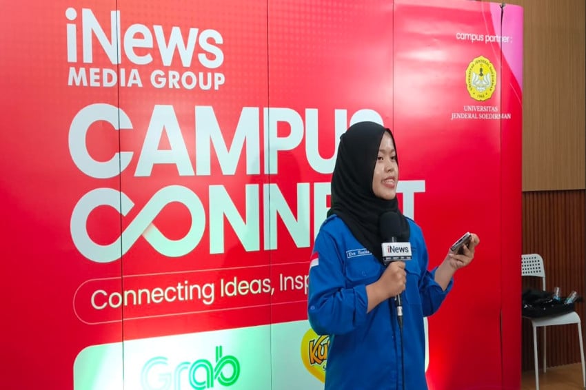 Booth iReporter iNews Media Group di Unsoed Banjir Minat, Mahasiswa Antusias Mencicipi Dunia Jurnalistik Digital