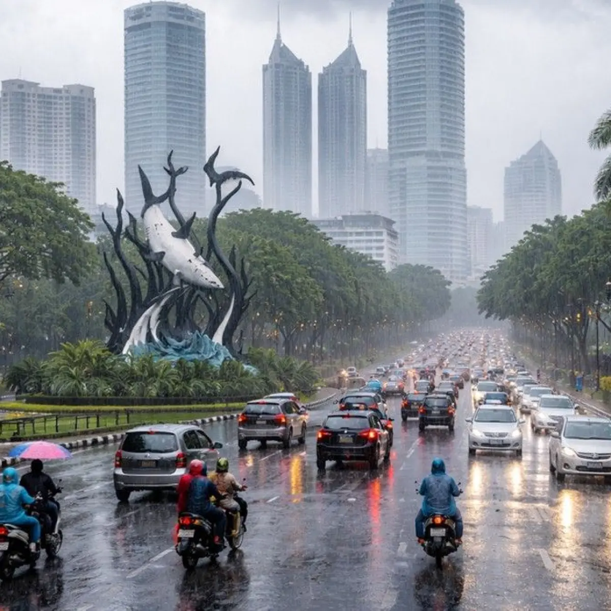 Waspada Hujan Ringan di Surabaya dan Wilayah Penyangga pada Selasa, 19 Mei 2026