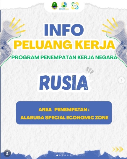 Peluang Kerja di Rusia dengan Gaji Fantastis Dibuka Pemprov Jabar, Ini Syarat Bagi Lulusan SMA/SMK