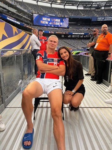 Sorotan Momen Kebersamaan Isabel Haugseng Dukung Erling Haaland dalam Kemenangan Dramatis Norwegia atas Brasil di Piala Dunia 2026