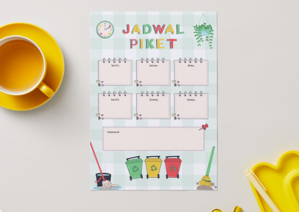 Tingkatkan Estetika Ruang Belajar: 20 Desain Jadwal Piket Canva yang Menarik Perhatian