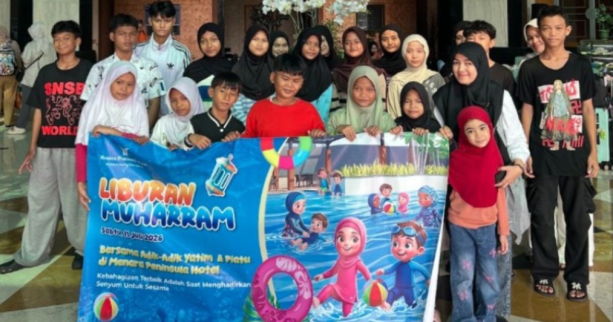 Menara Peninsula Hotel Berbagi Keceriaan Bersama Adik-Adik Yatim dan Piatu di Liburan Sekolah